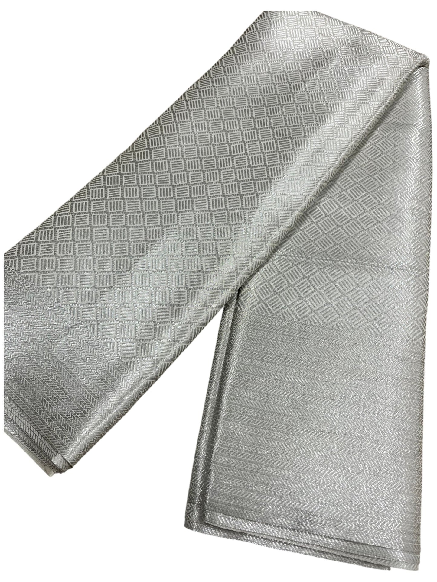 Southloom Brocade Silk Saree with Silver Zari Work in Silver Pastel Shade