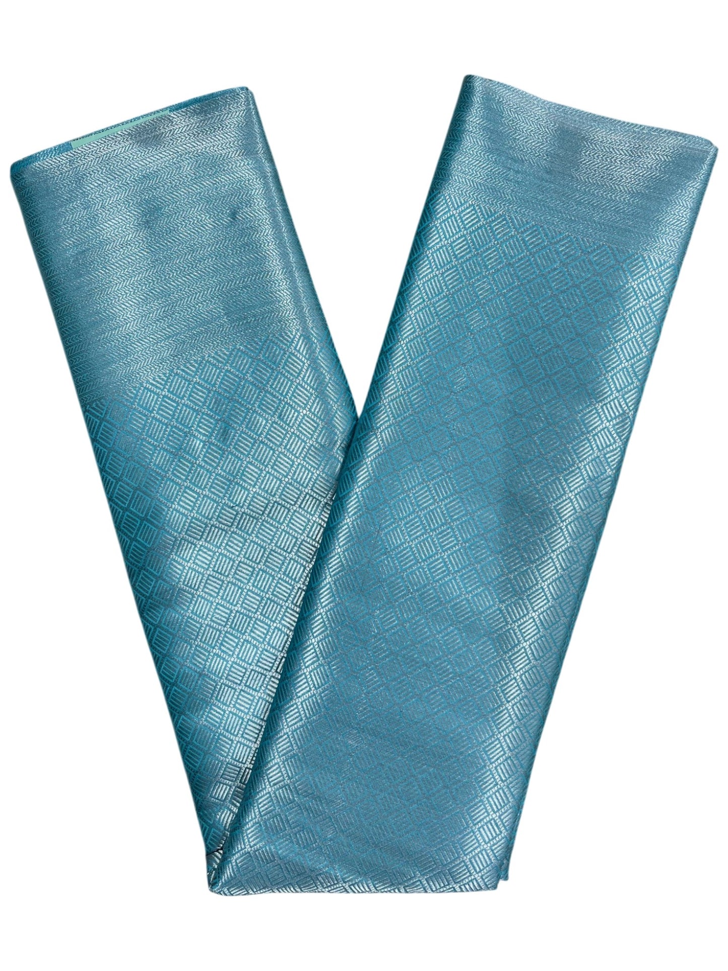 Southloom Brocade Silk Saree with Silver Zari Work in Blue Pastel Shade