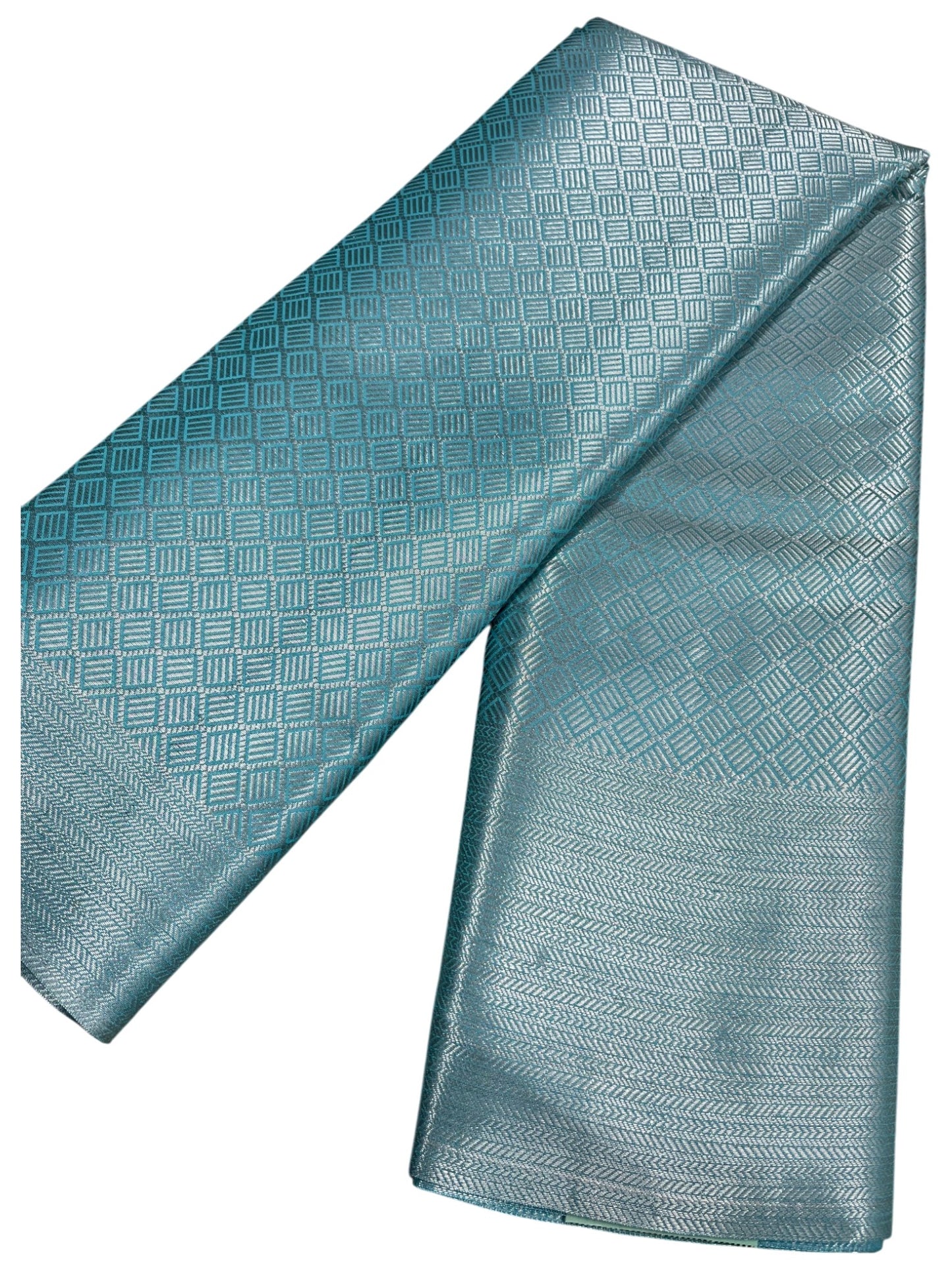 Southloom Brocade Silk Saree with Silver Zari Work in Blue Pastel Shade