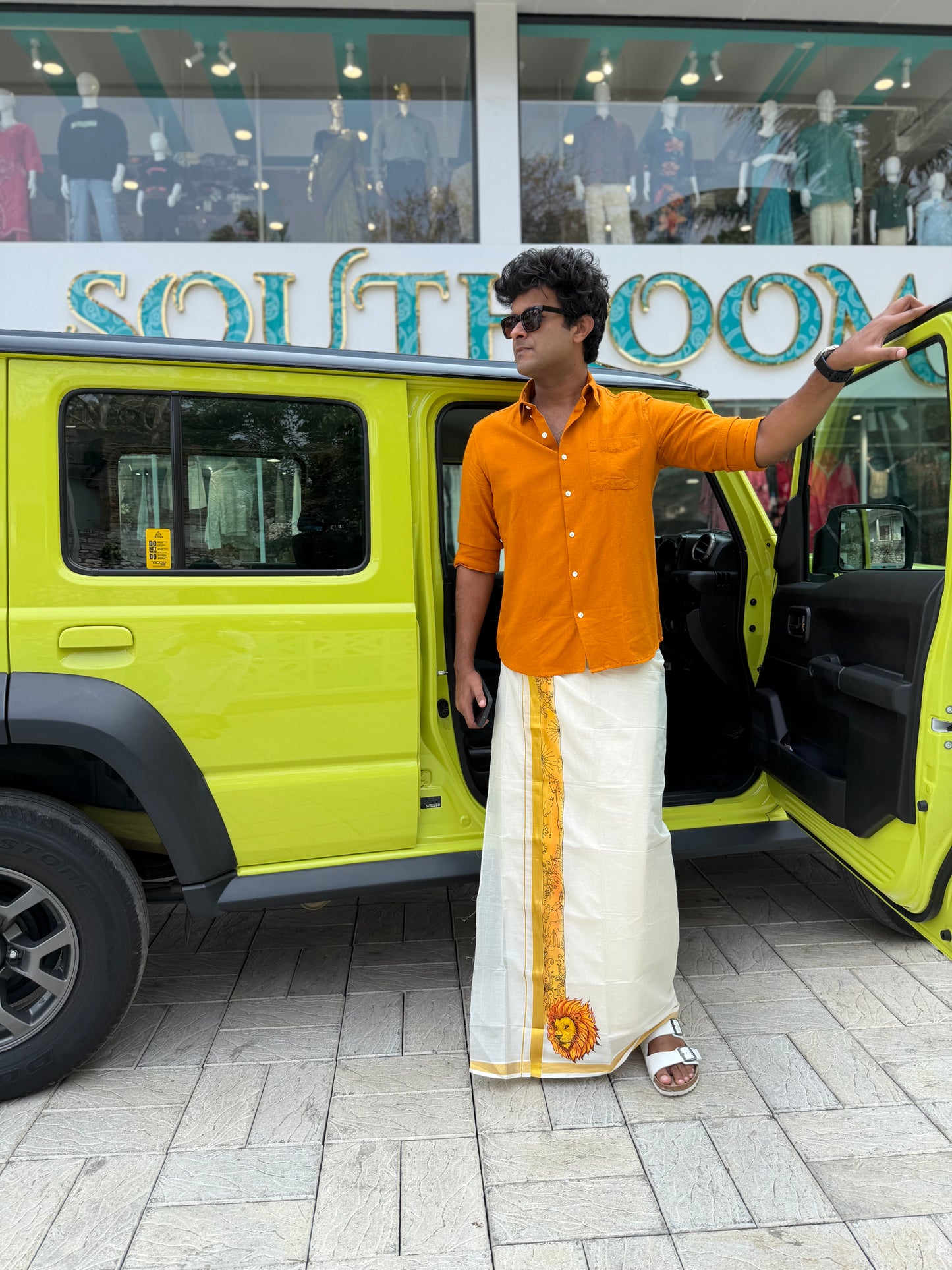 Narasimham Lion Printed Mundu SL0017