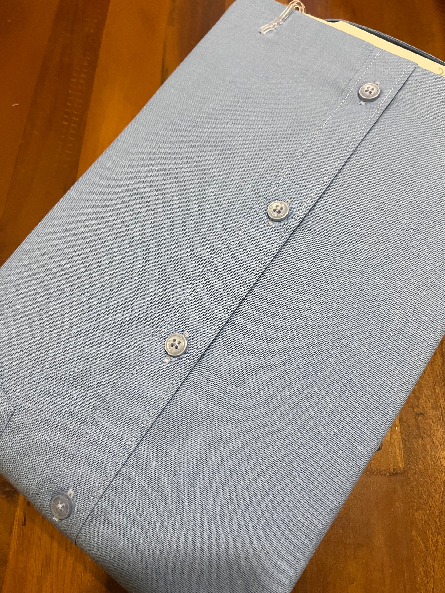 Pure Cotton Light Blue Solid Shirt (40 HS)