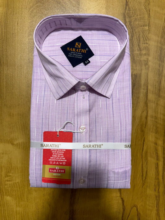 Pure Cotton Purple Plain Shirt (44 FS)