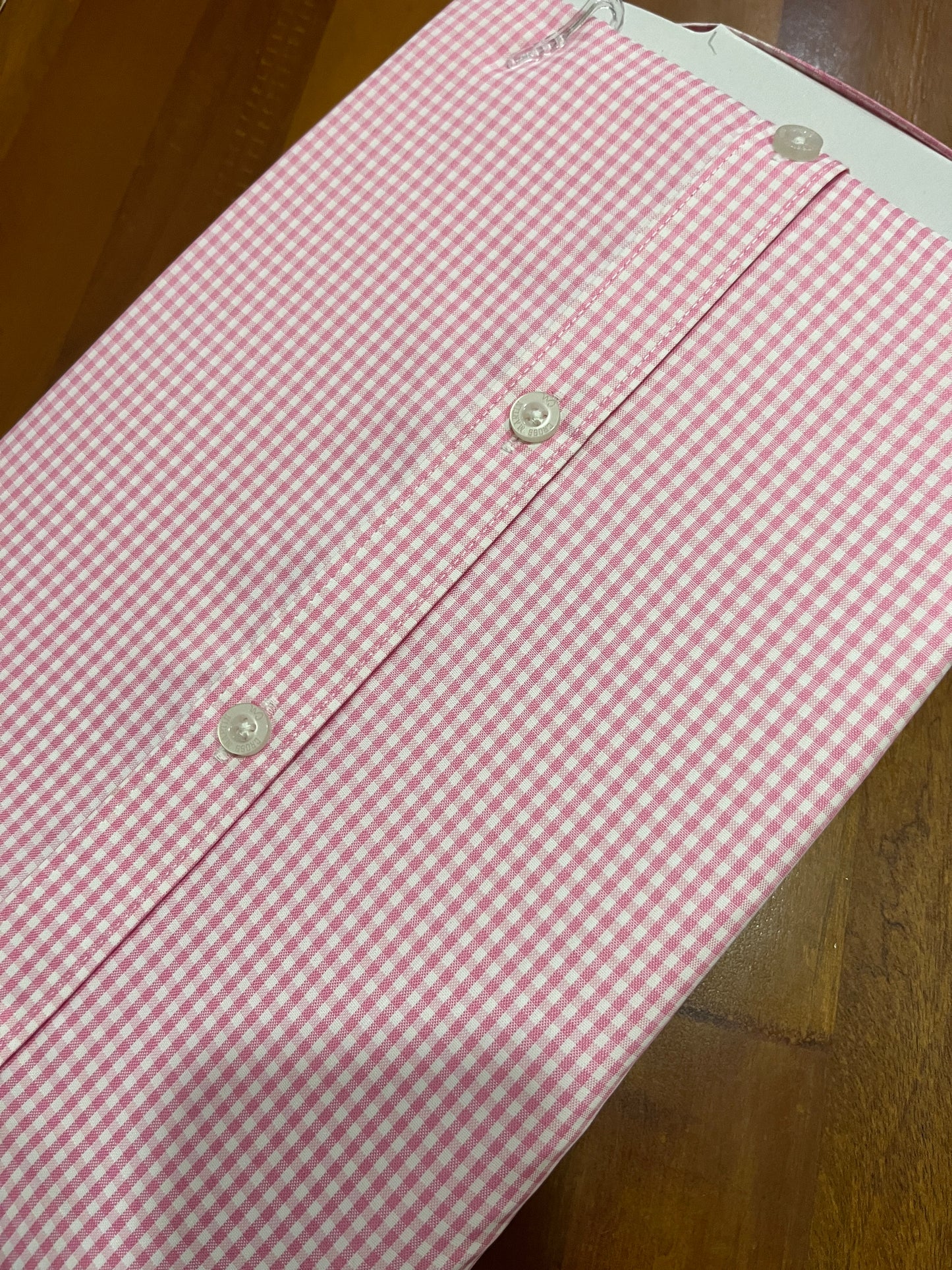 Pure Cotton Pink Check Design Shirt (42 HS)