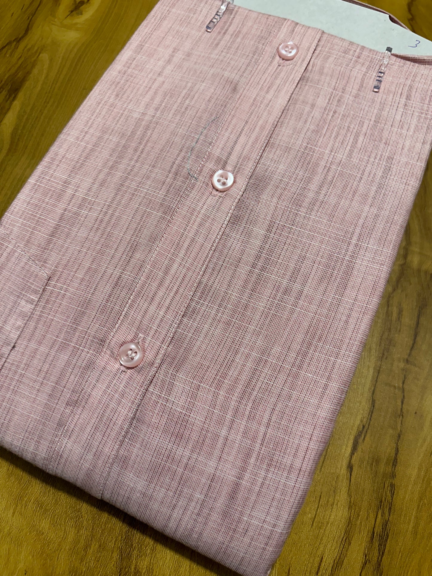 Pure Cotton Sober Pink Plain Shirt (44 FS)