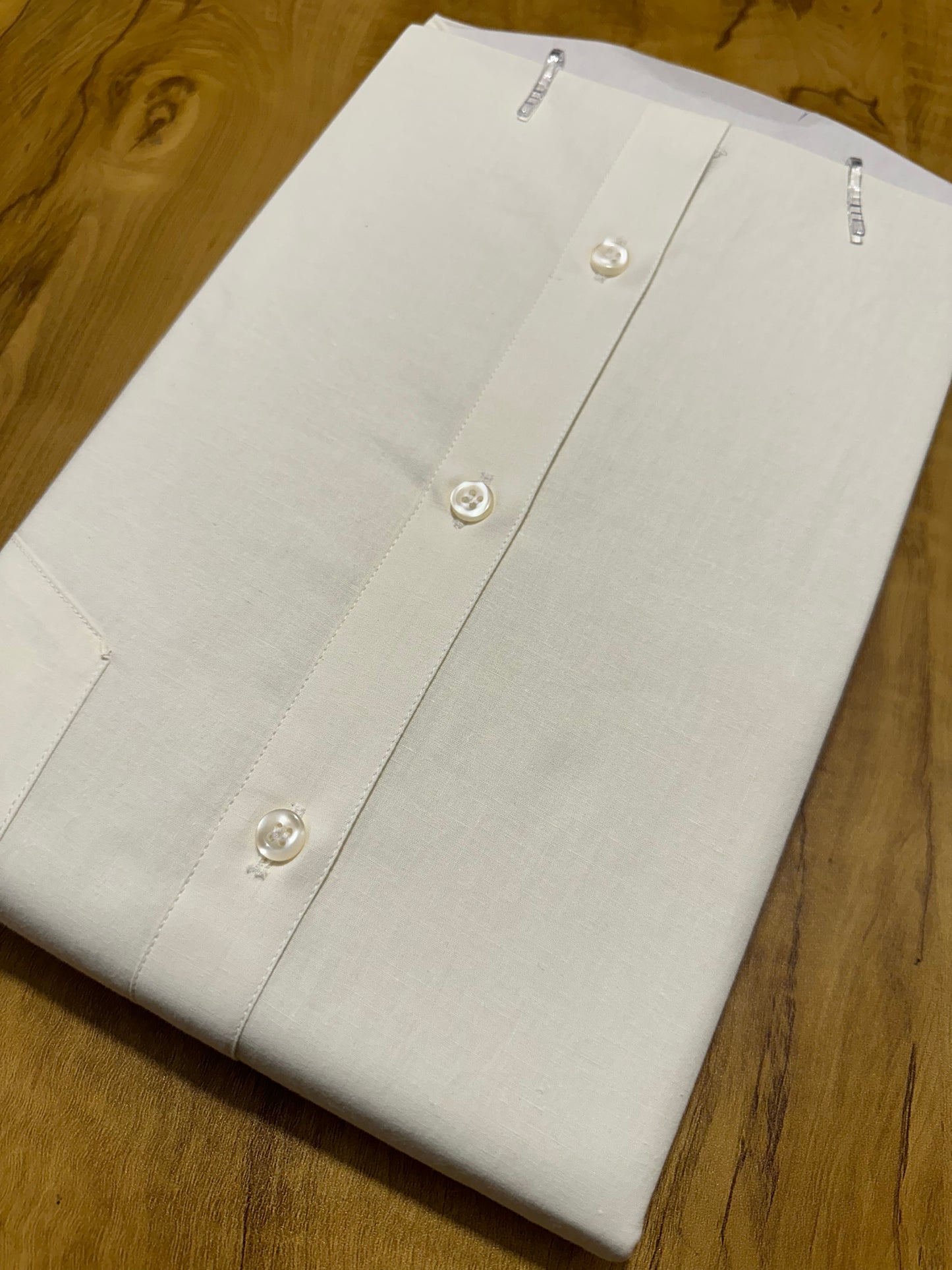 Pure Cotton Cream Off White Shirt (44 FS)