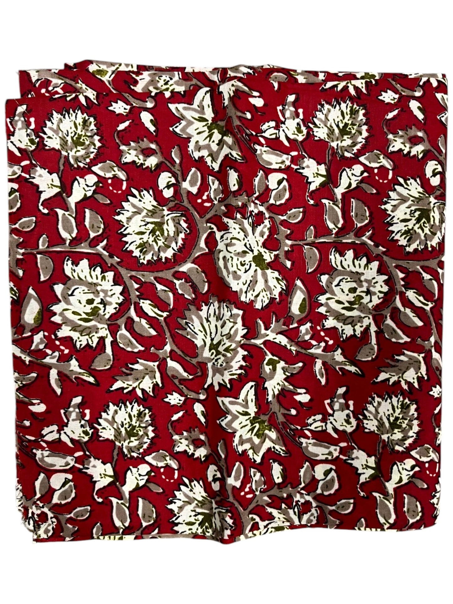 Southloom Semi Stitched Tissue Dhavani Set with Pavada and Ajrakh print on the Blouse Piece And Border