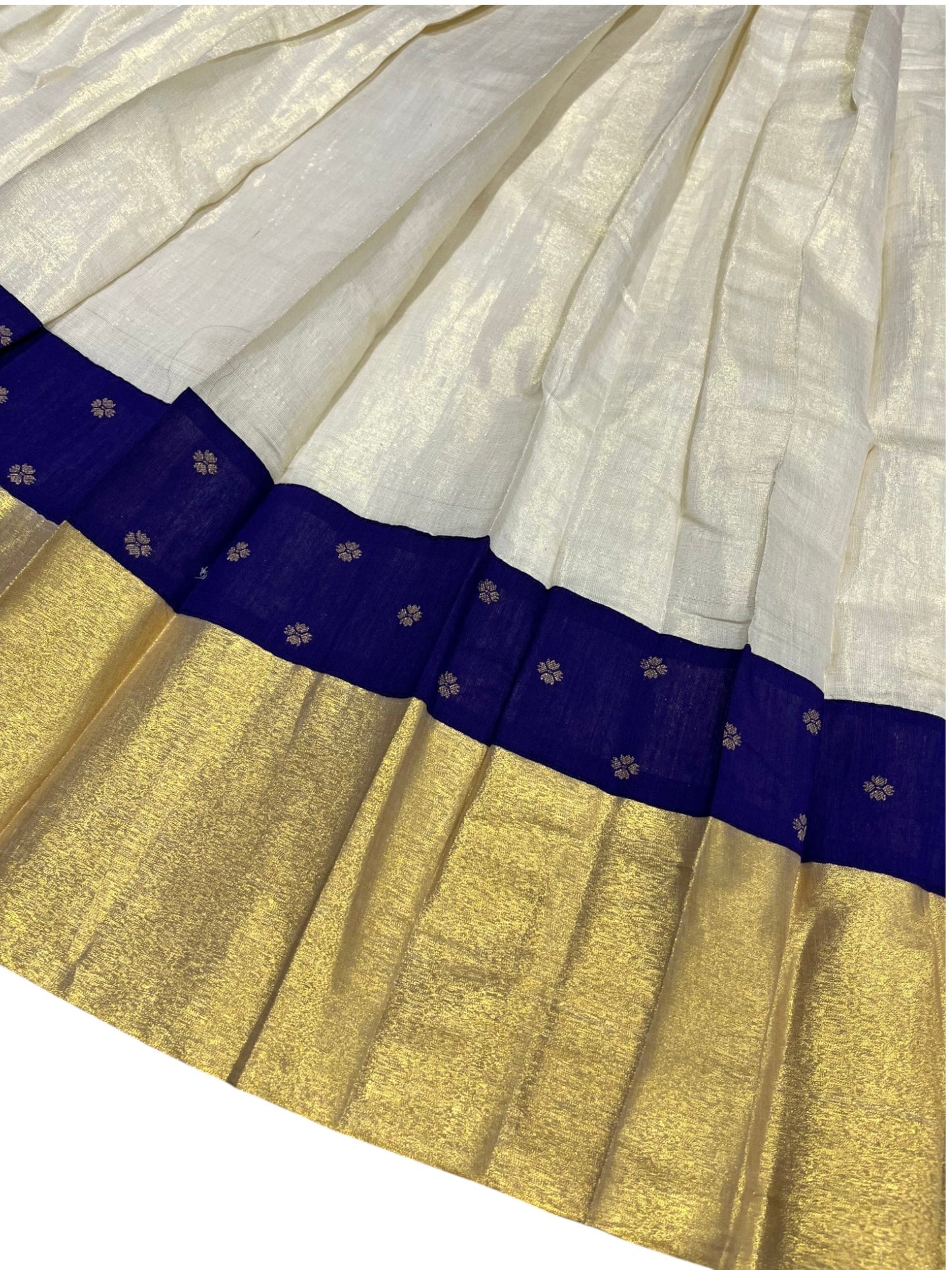 Southloom Stitched Tissue Dhavani Set with Pavada and Violet Blouse Piece