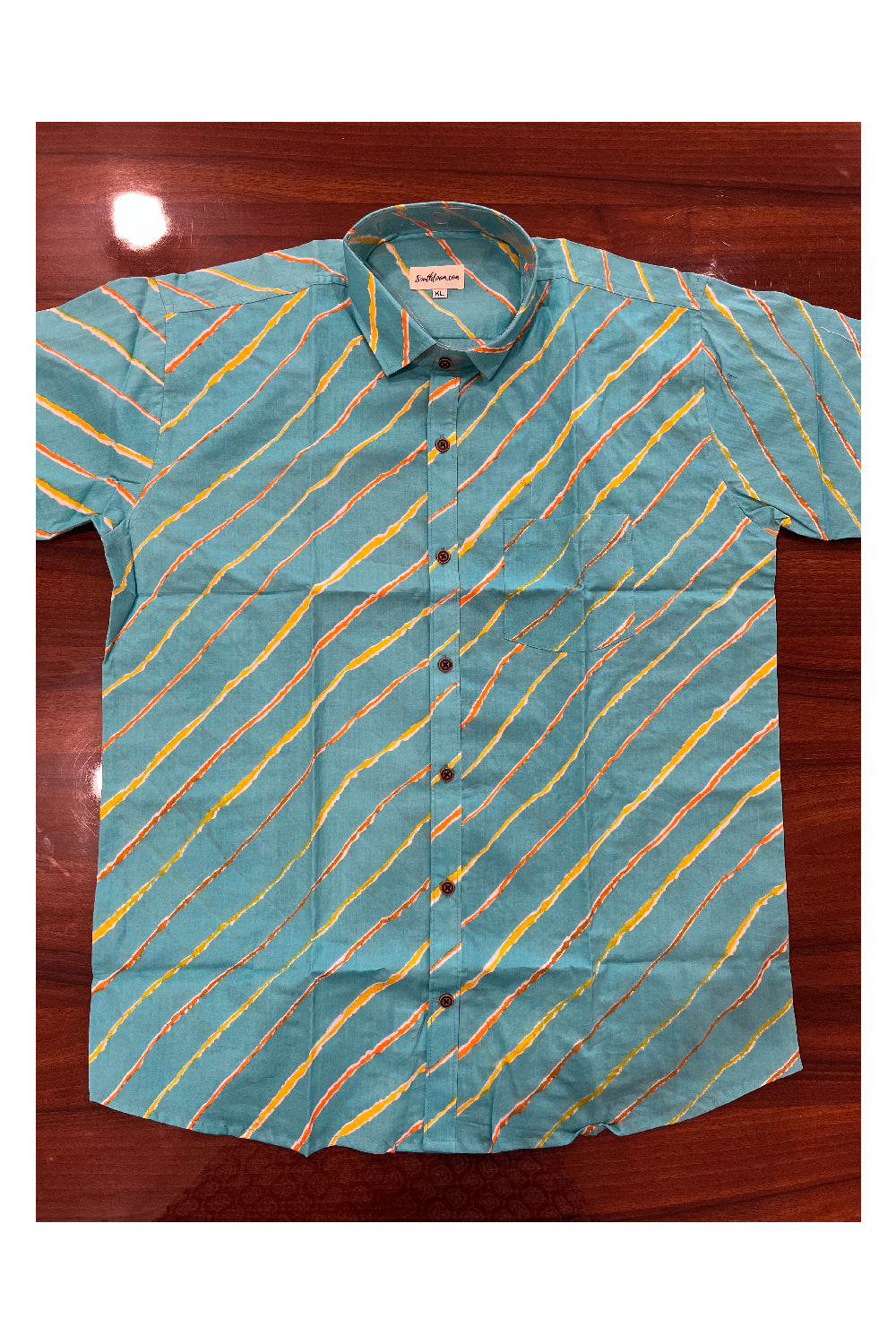 Southloom Jaipur Pure Cotton Printed Shirt For Men (XL)