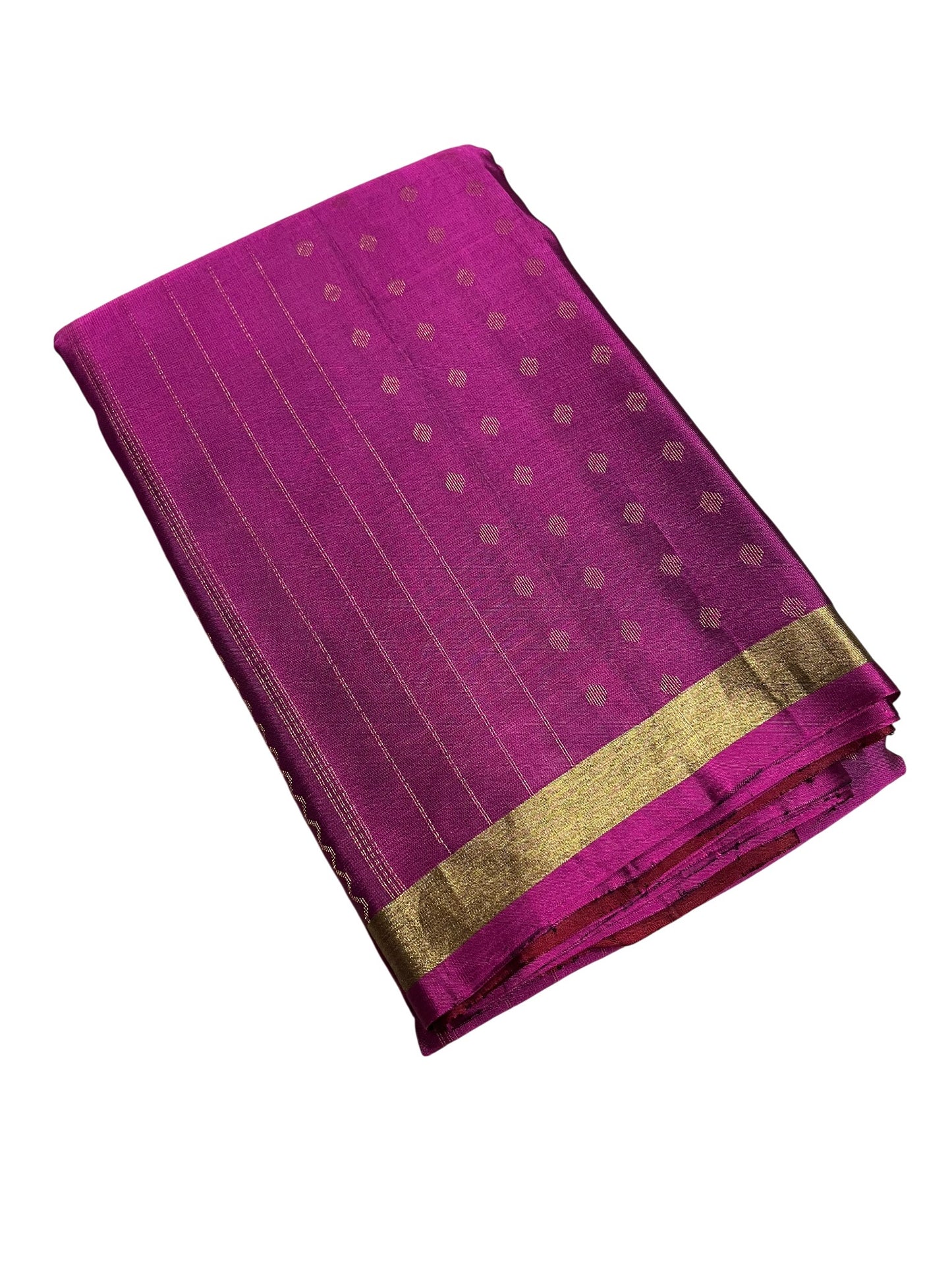 Southloom Pure Handloom Kanchipuram Silk Saree with Korvai Work (Magenta & Maroon)
