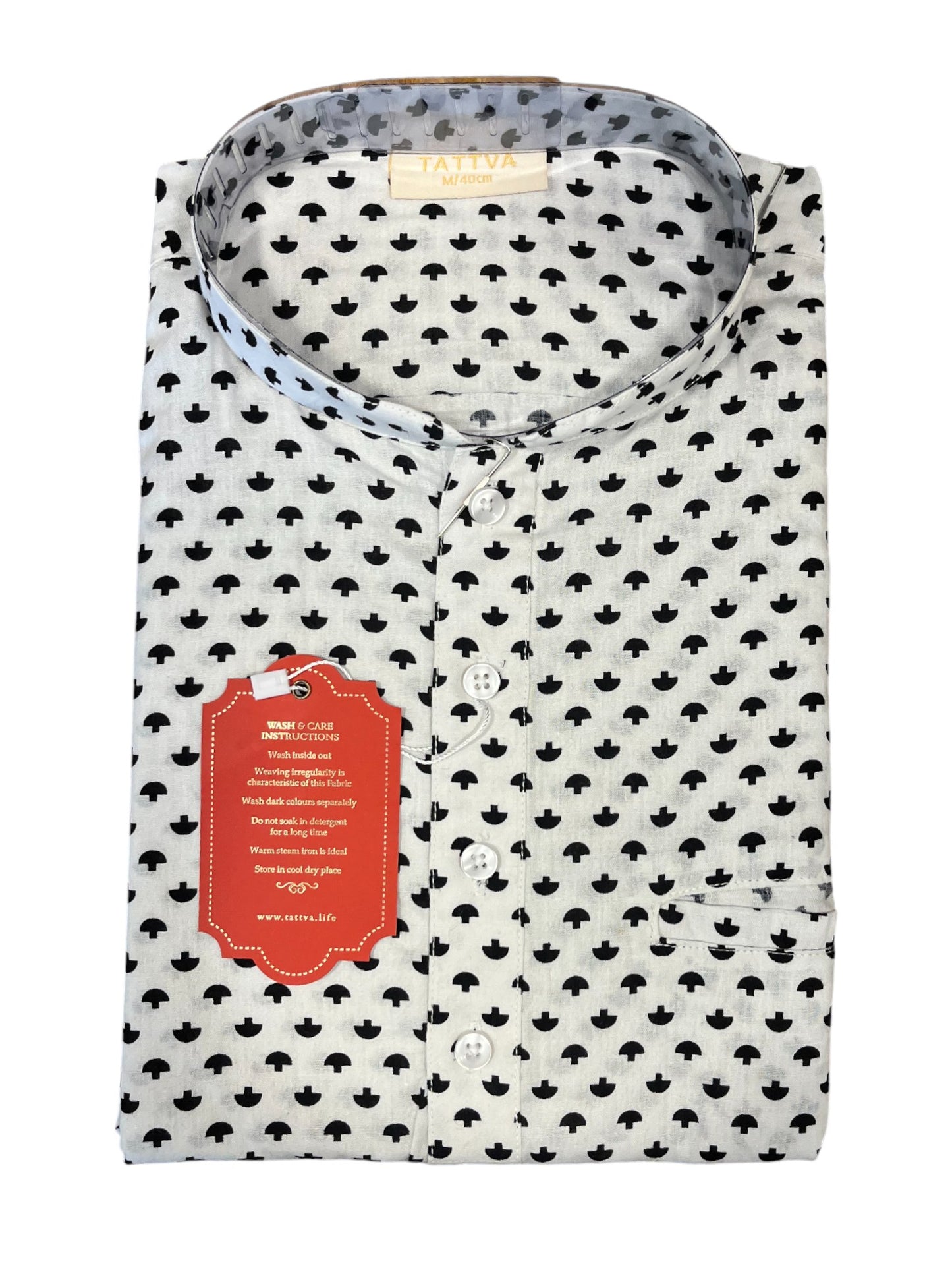 Southloom Semi Silk Short Kurta for Men in White Colour