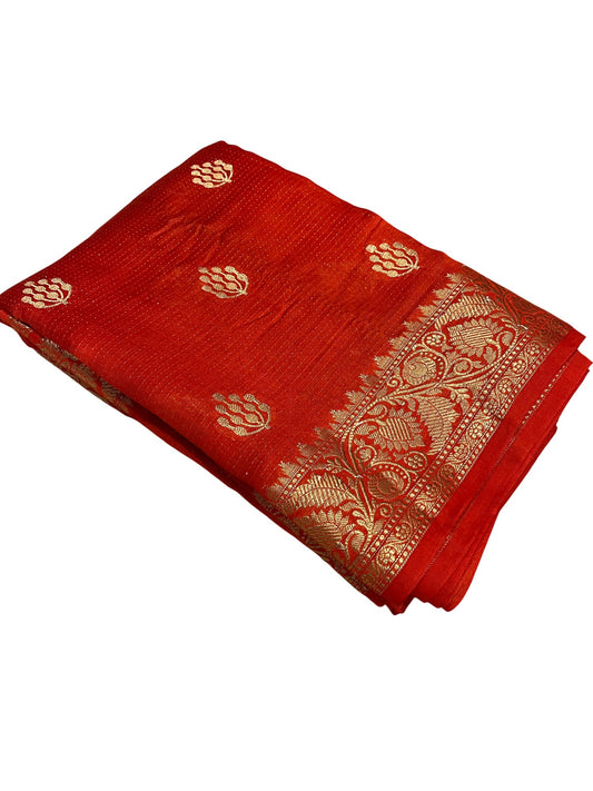 Southloom Georgete Banarasi Silk Saree with Woven Work on Body and Borders