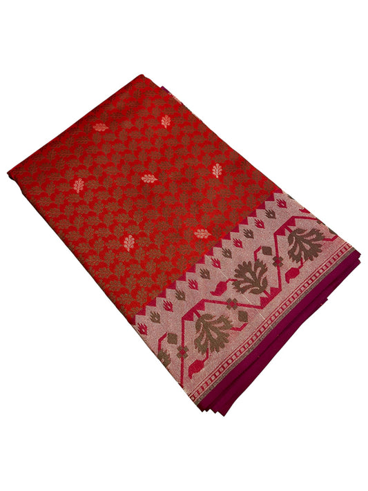 Southloom Banarasi Silk Saree with Woven Work on Body and Borders