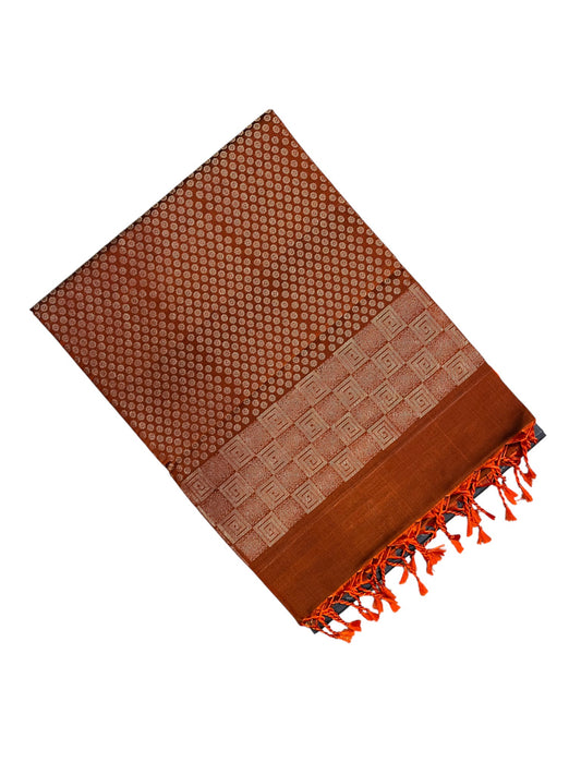 Southloom Pure Handloom Kanchipuram Silk Saree with Butta Work (Maroon & Grey)