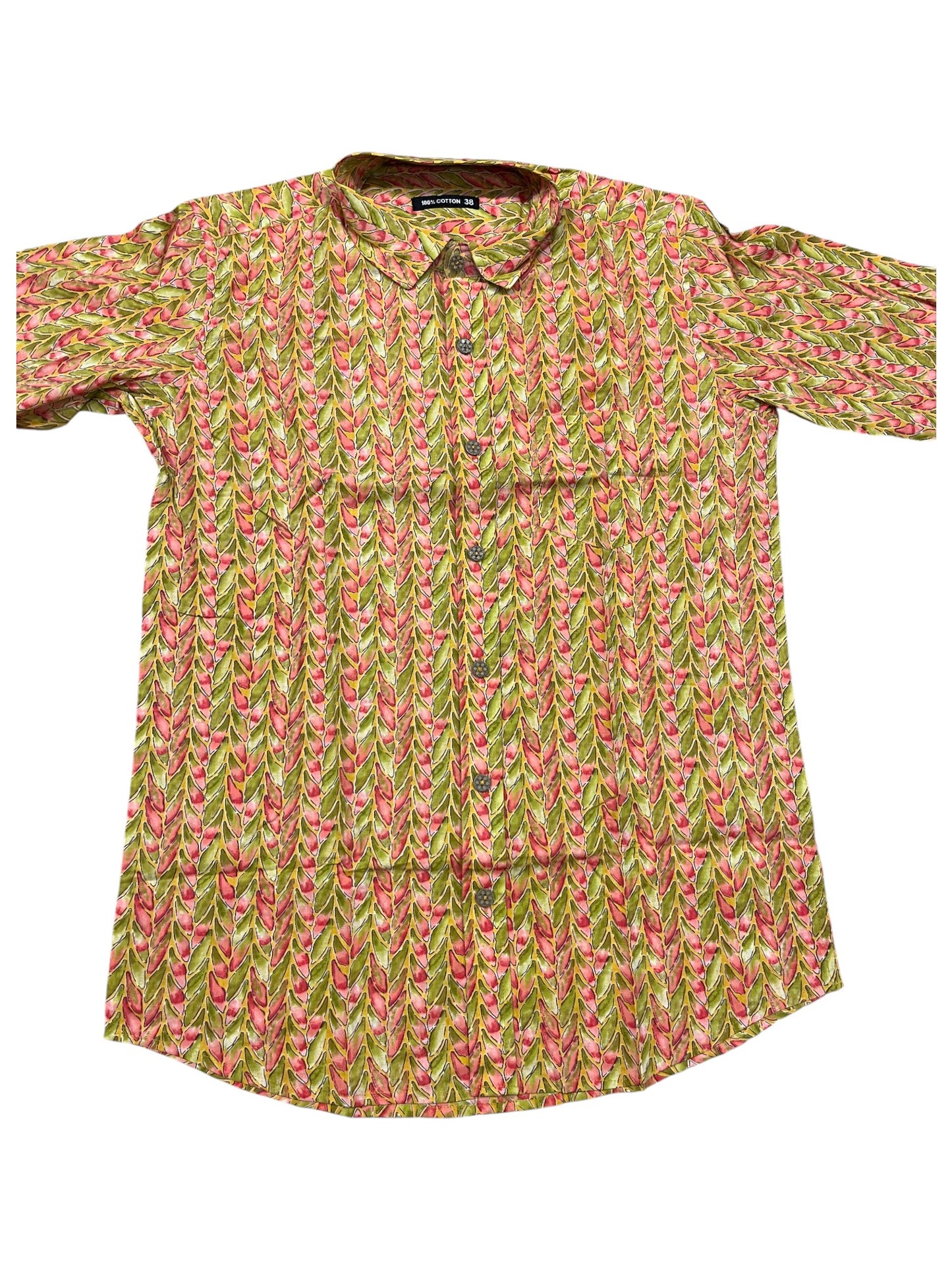 Southloom Jaipur Pure Cotton Block Printed Shirt for Men (Medium)