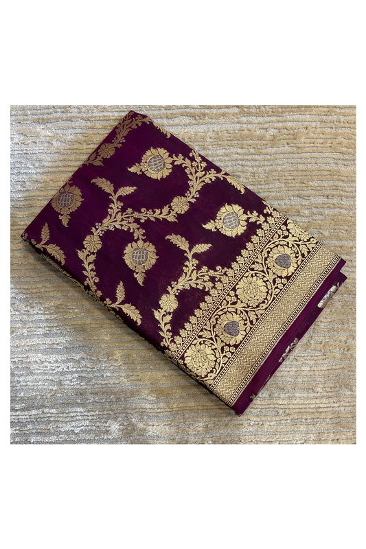 Southloom Banarasi Silk Saree with Woven Work in Purple