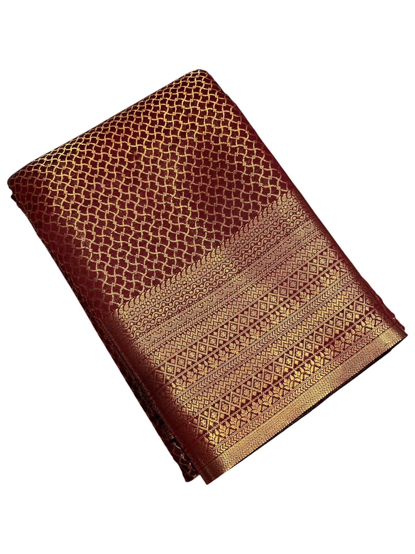 Southloom Semi Silk Brocade Bridal Saree With Woven Borders