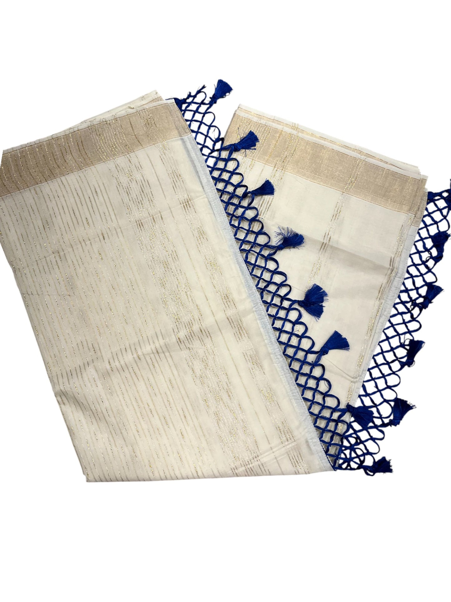 Southloom Kerala Cotton Kasavu Saree with Golden Thread Work