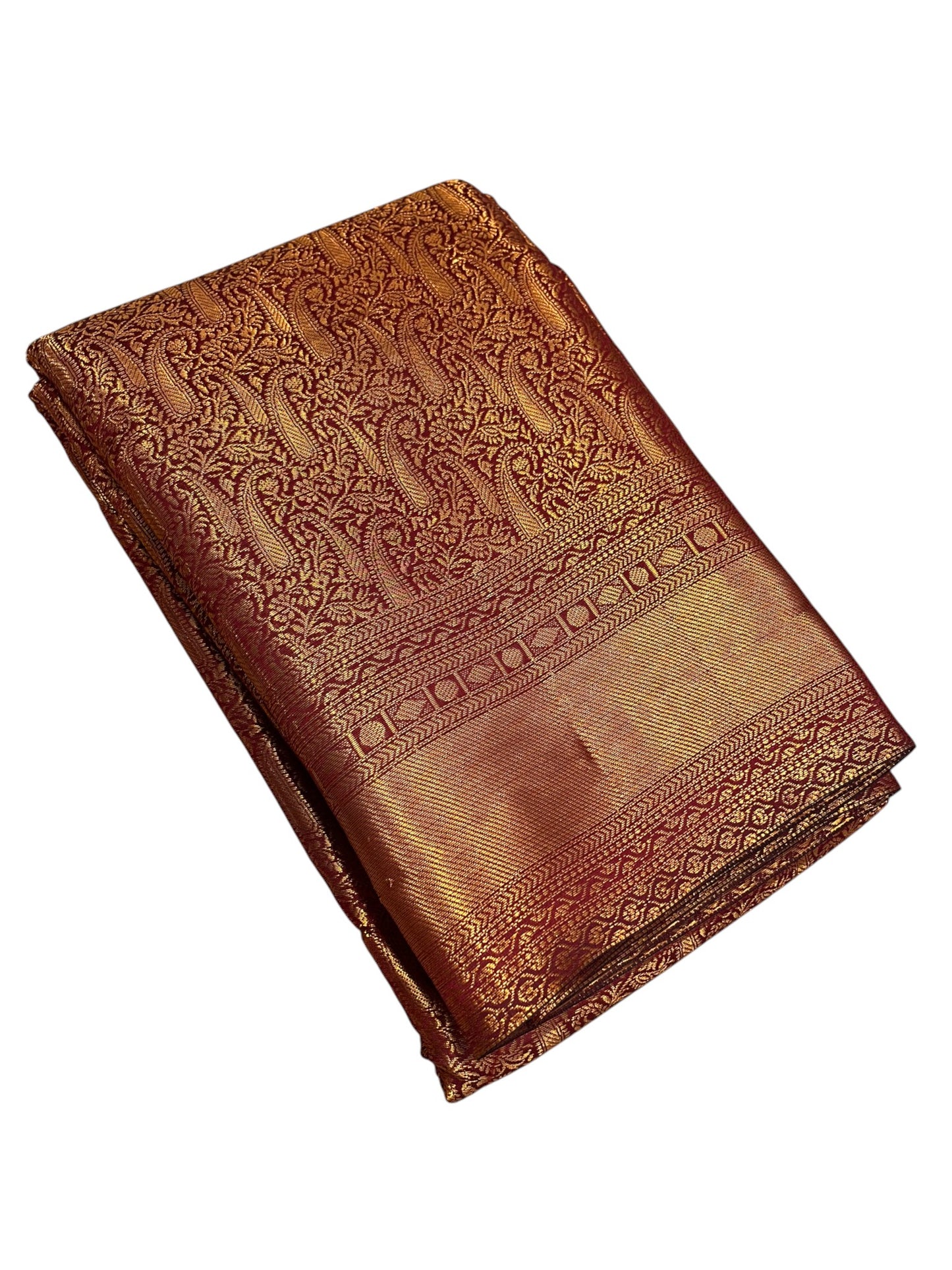 Southloom Premium Semi Silk Zari Work Brocade Saree in Bridal Red with Matching Pallu