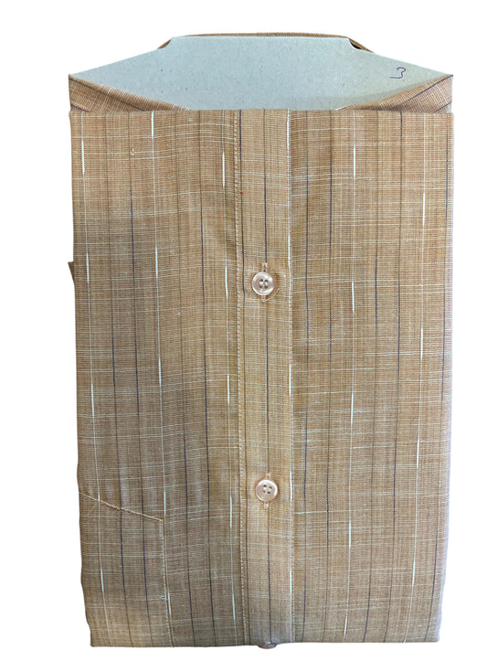 Pure Cotton  Brown Plain Shirt (48 FS)