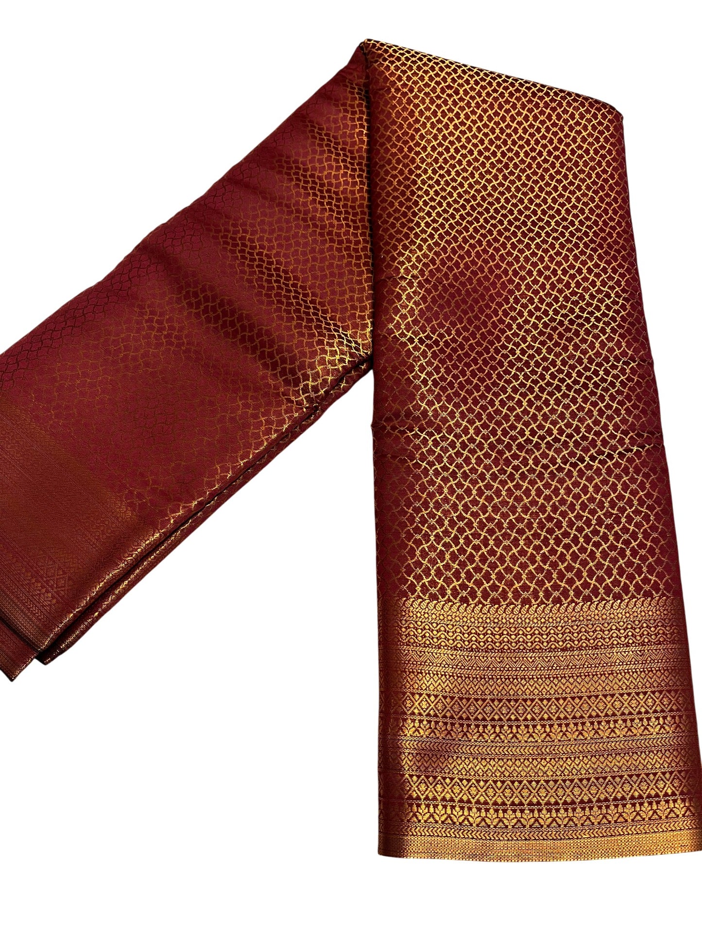 Southloom Semi Silk Brocade Bridal Saree With Woven Borders