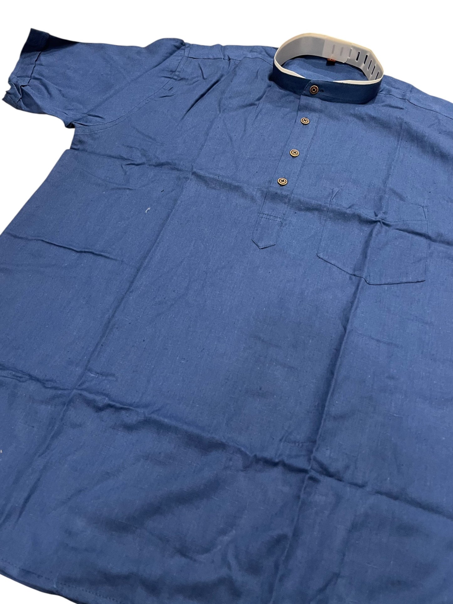Southloom Blue Short Cotton Kurta Shirt for Men