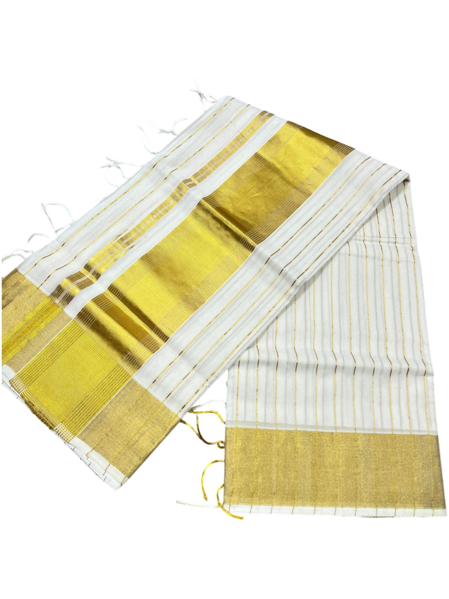 Southloom Super Premium Balaramapuram Unakkupaavu Handloom Cotton Saree with Stripes on Body