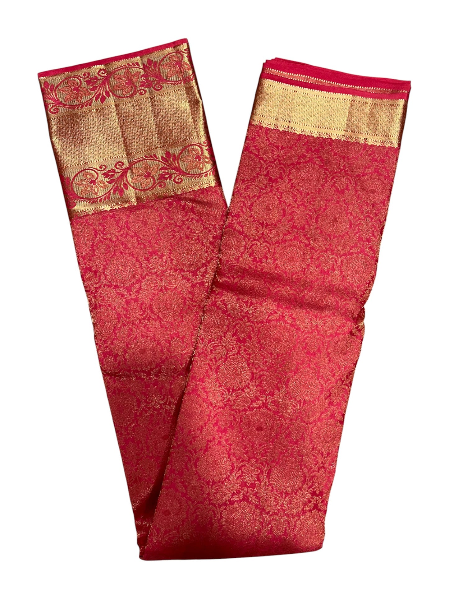 Southloom Pure Handloom Bridal Kanchipuram Silk Saree with Korvai Work