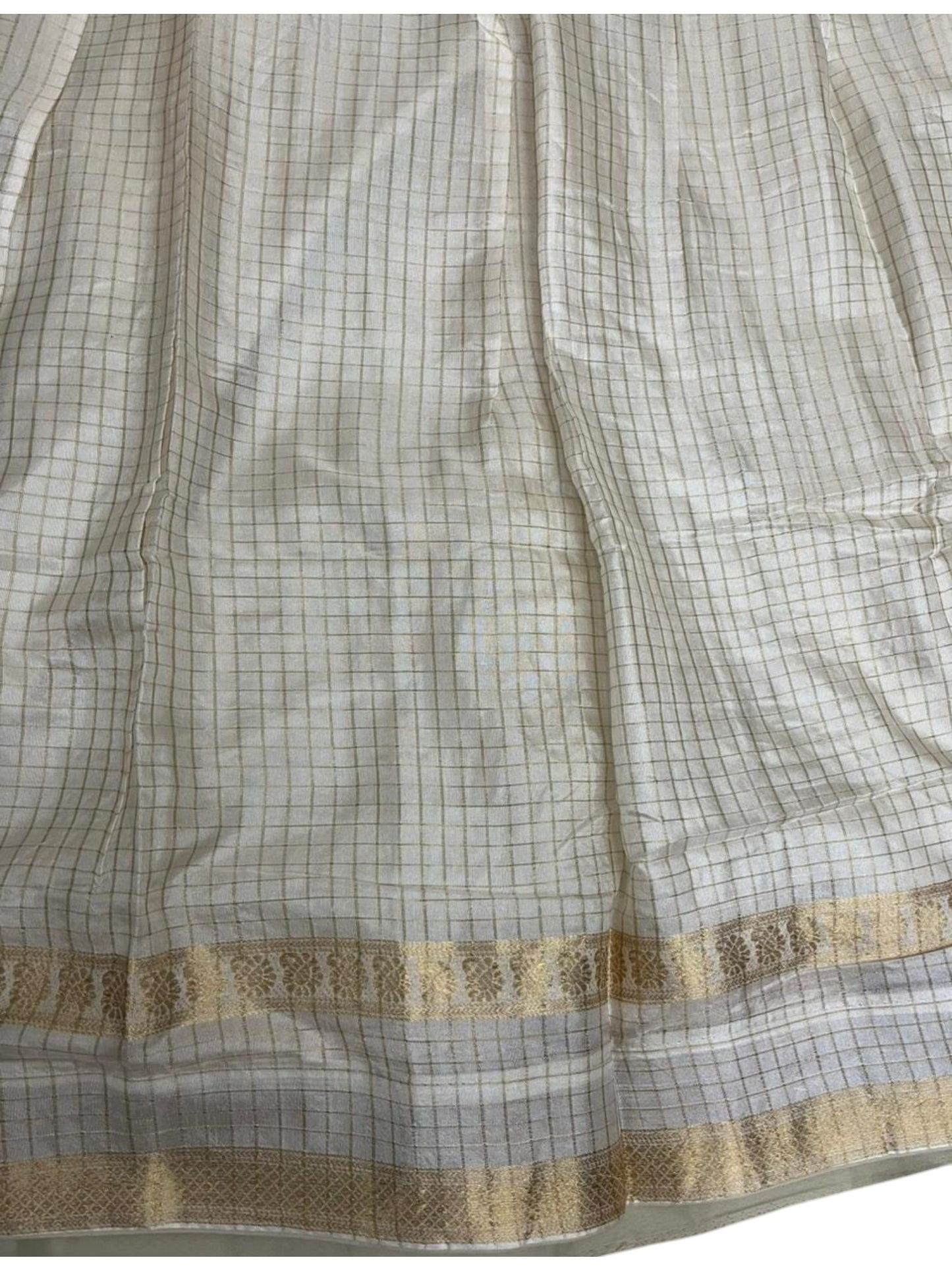 Southloom Semi UnStitched Check Dhavani Set with Pavada and Blouse Piece