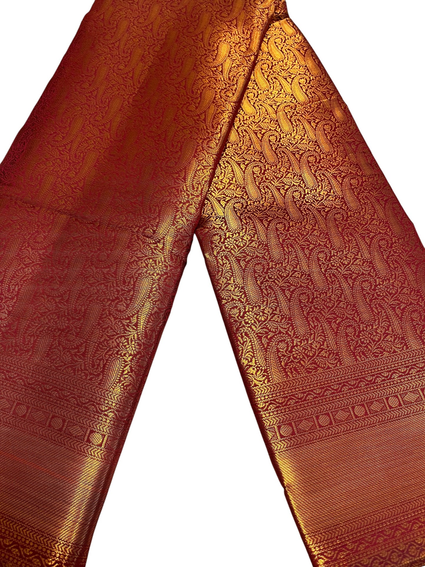 Southloom Premium Semi Silk Zari Work Brocade Saree in Bridal Red with Matching Pallu