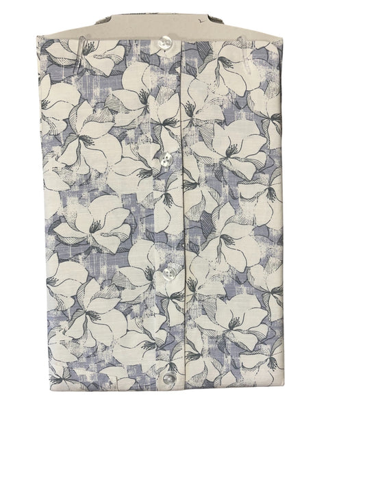 Southloom Pure Cotton Blue Printed Shirt (40 HS)