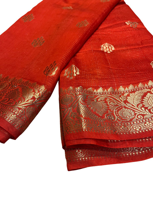 Southloom Georgete Banarasi Silk Saree with Woven Work on Body and Borders
