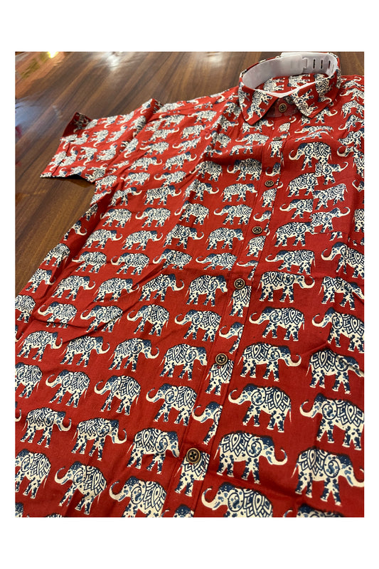 Southloom Jaipur Pure Cotton Printed Shirt For Men (XL)