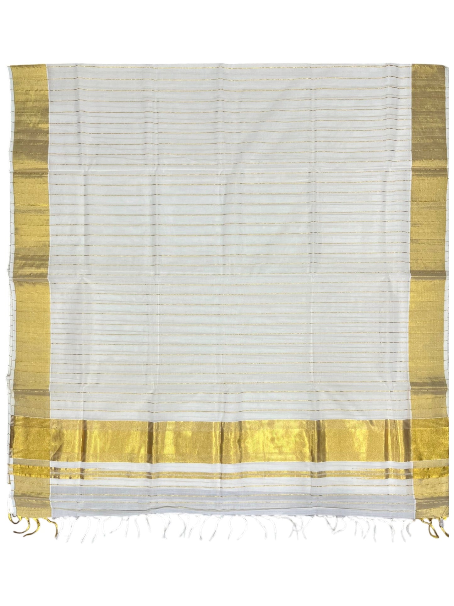 Southloom Super Premium Balaramapuram Unakkupaavu Handloom Cotton Saree with Stripes on Body