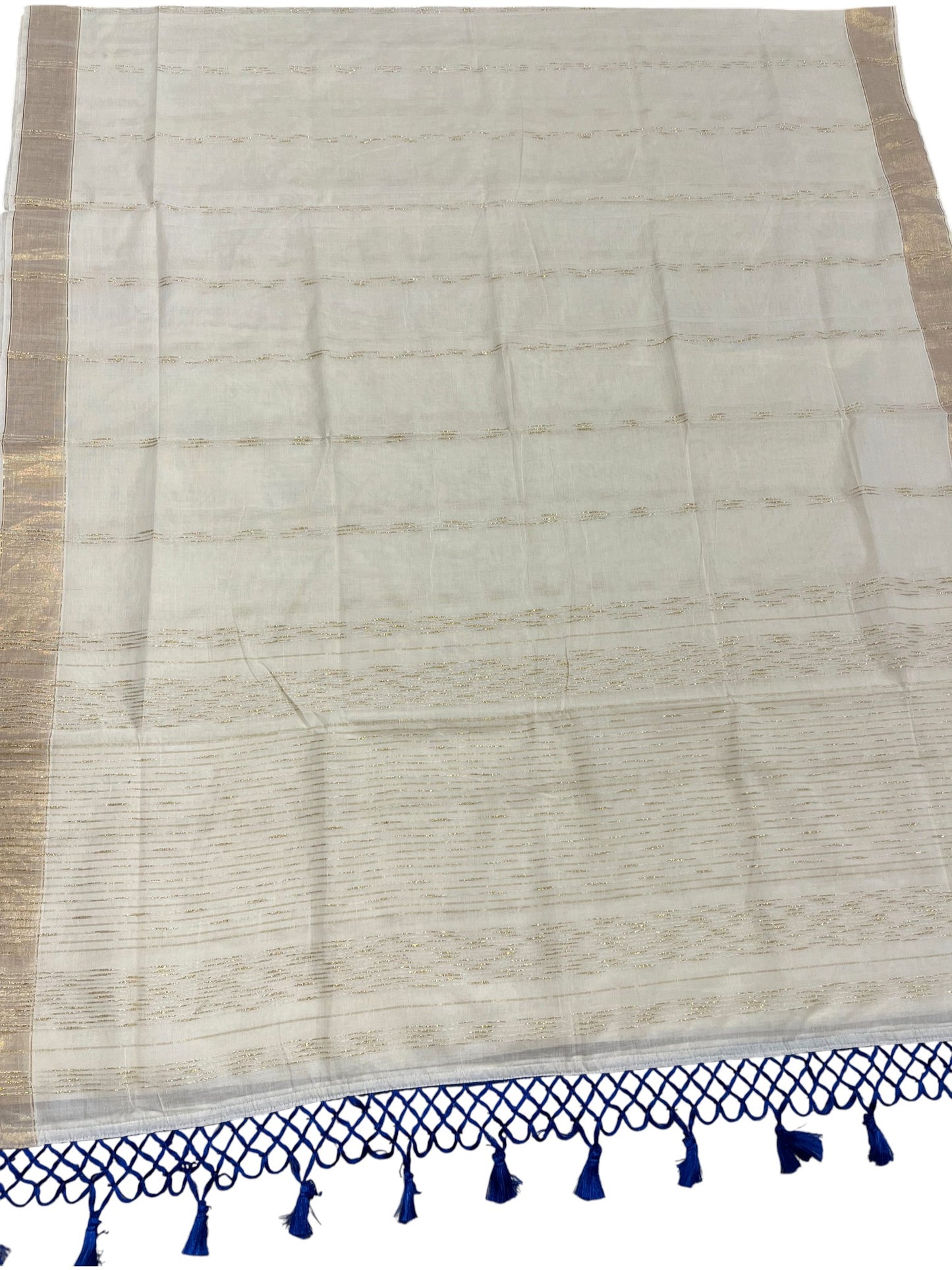 Southloom Kerala Cotton Kasavu Saree with Golden Thread Work