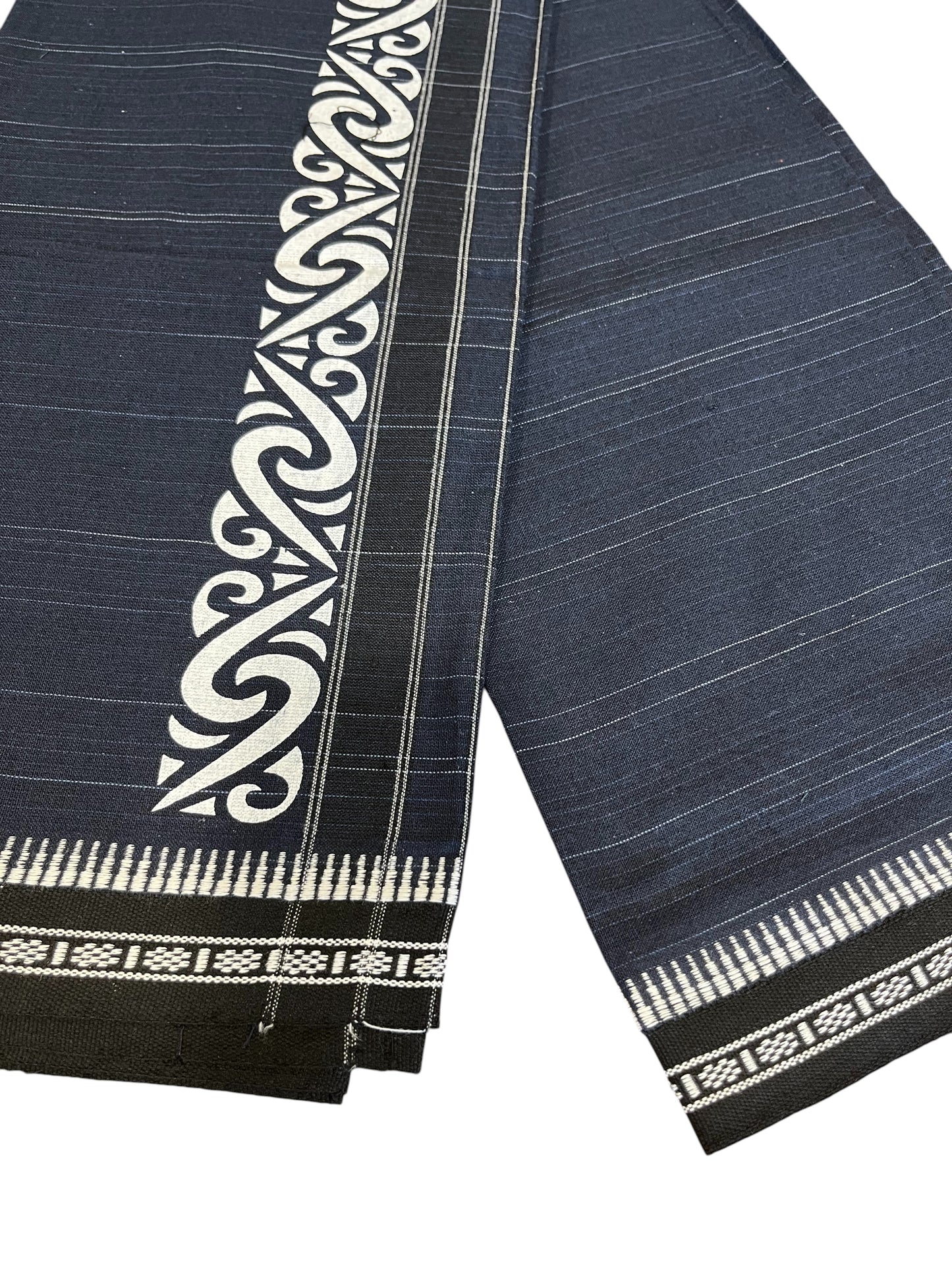 Southloom Blue Printed Single Mundu / Otta Mundu / Lungi (South Indian Kerala Dhoti)