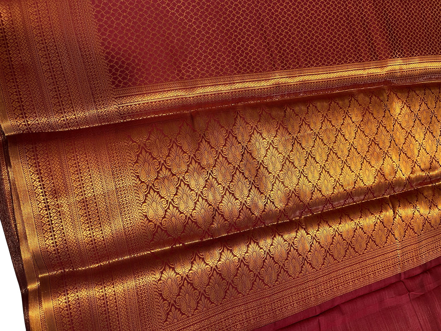 Southloom Semi Silk Brocade Bridal Saree With Woven Borders