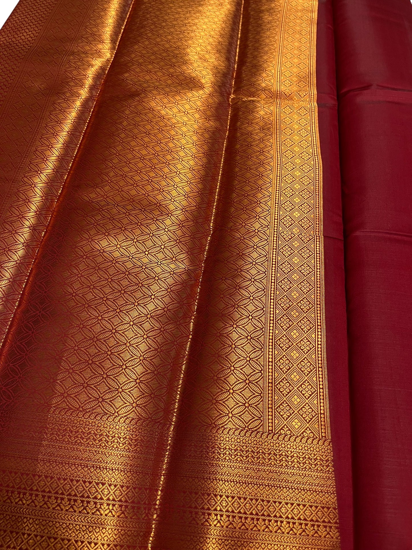 Southloom Premium Semi Silk Zari Work Brocade Saree in Bridal Red with Matching Pallu