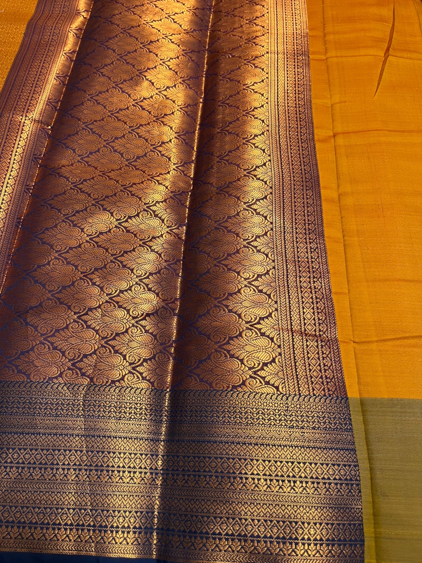Southloom Premium Semi Silk Zari Work Brocade Saree in Bridal Yellow with Matching Pallu