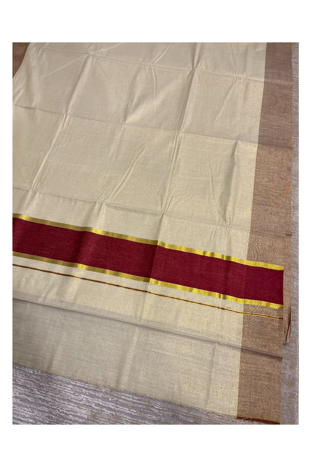 Southloom Kerala Tissue Kasavu Saree