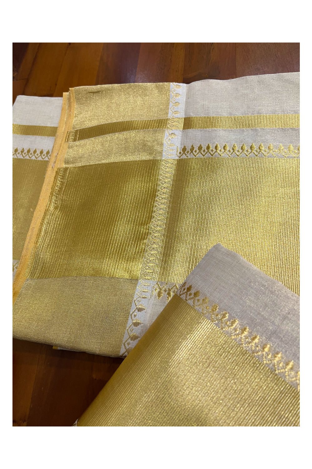 Southloom Super Premium Balaramapuram Handloom Tissue Unakkupaavu Wedding Pudava Set Mundu 2.80 Mtrs (with Matching Blouse Piece)