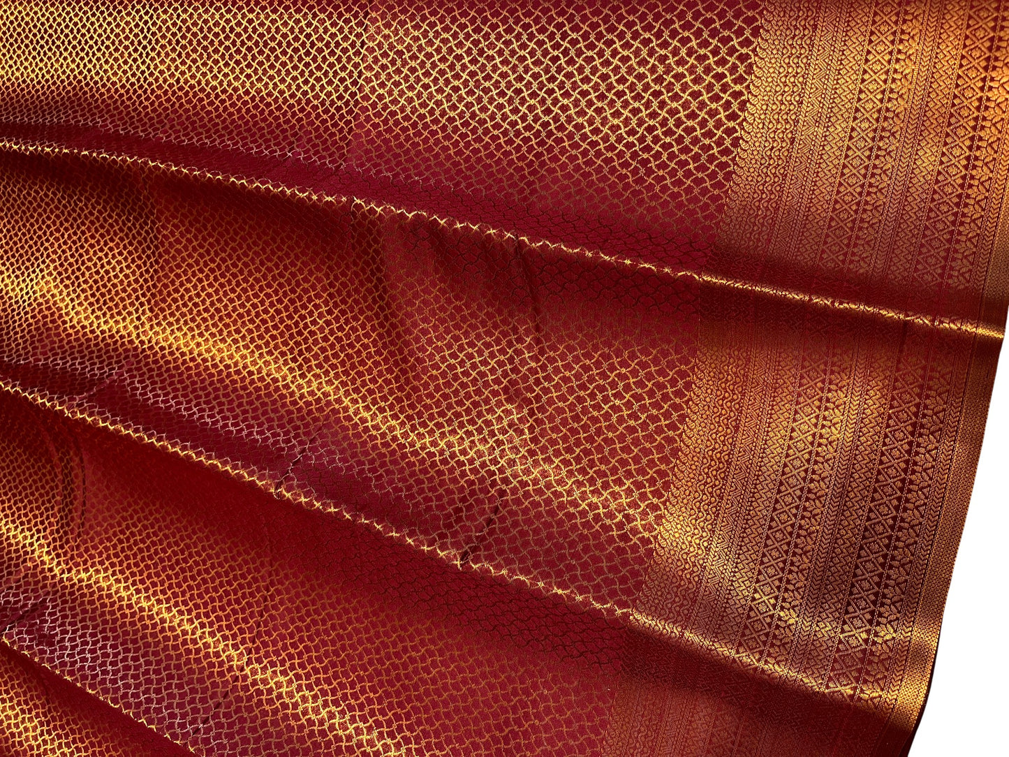 Southloom Semi Silk Brocade Bridal Saree With Woven Borders