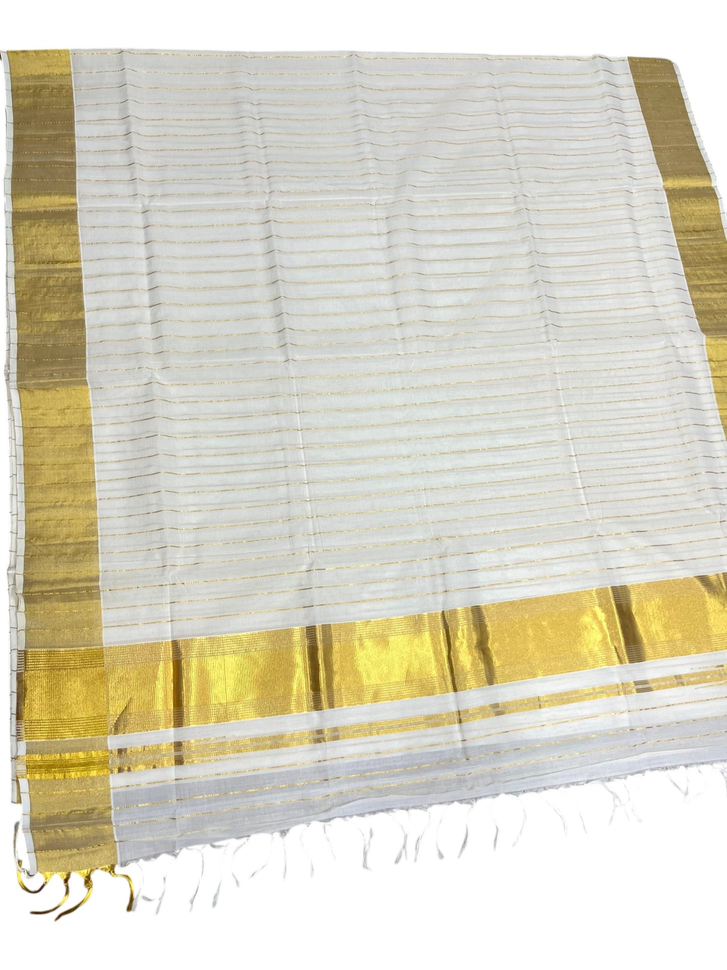 Southloom Super Premium Balaramapuram Unakkupaavu Handloom Cotton Saree with Stripes on Body