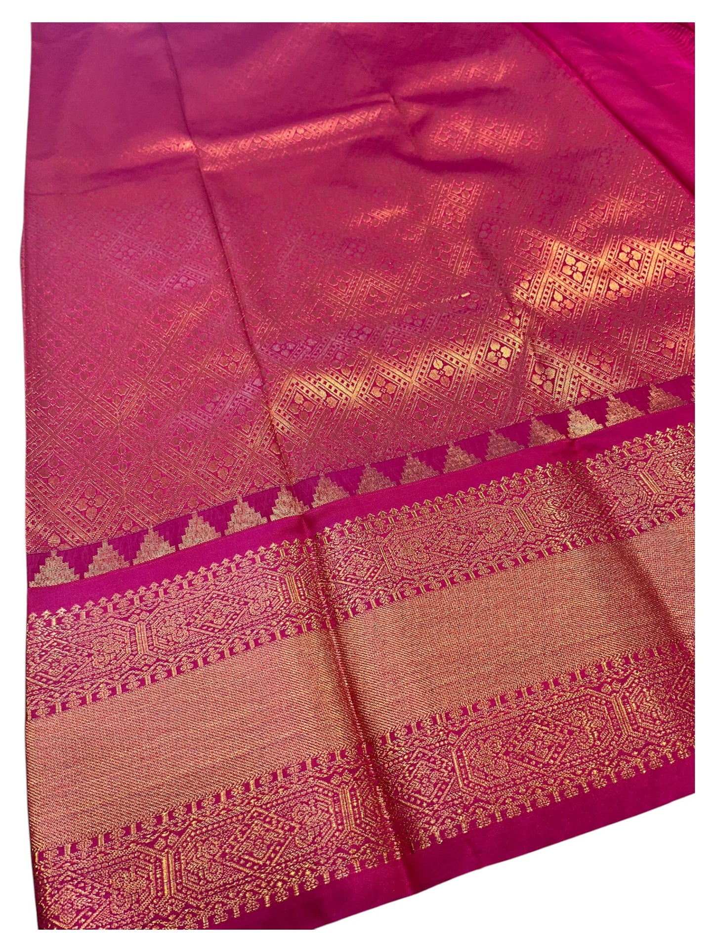 Southloom Banarasi Semi Silk Saree with Woven Work on Body (Orange)