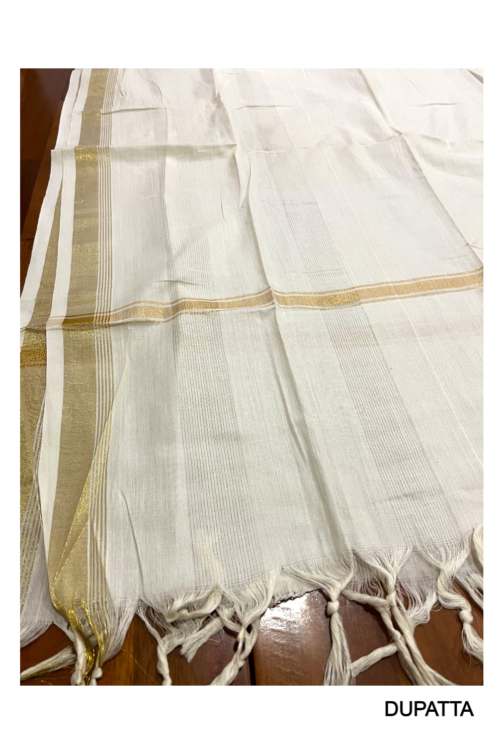 Kerala Cotton Churidar Salwar Material with Bead Work Designs (include Shawl / Dupatta)