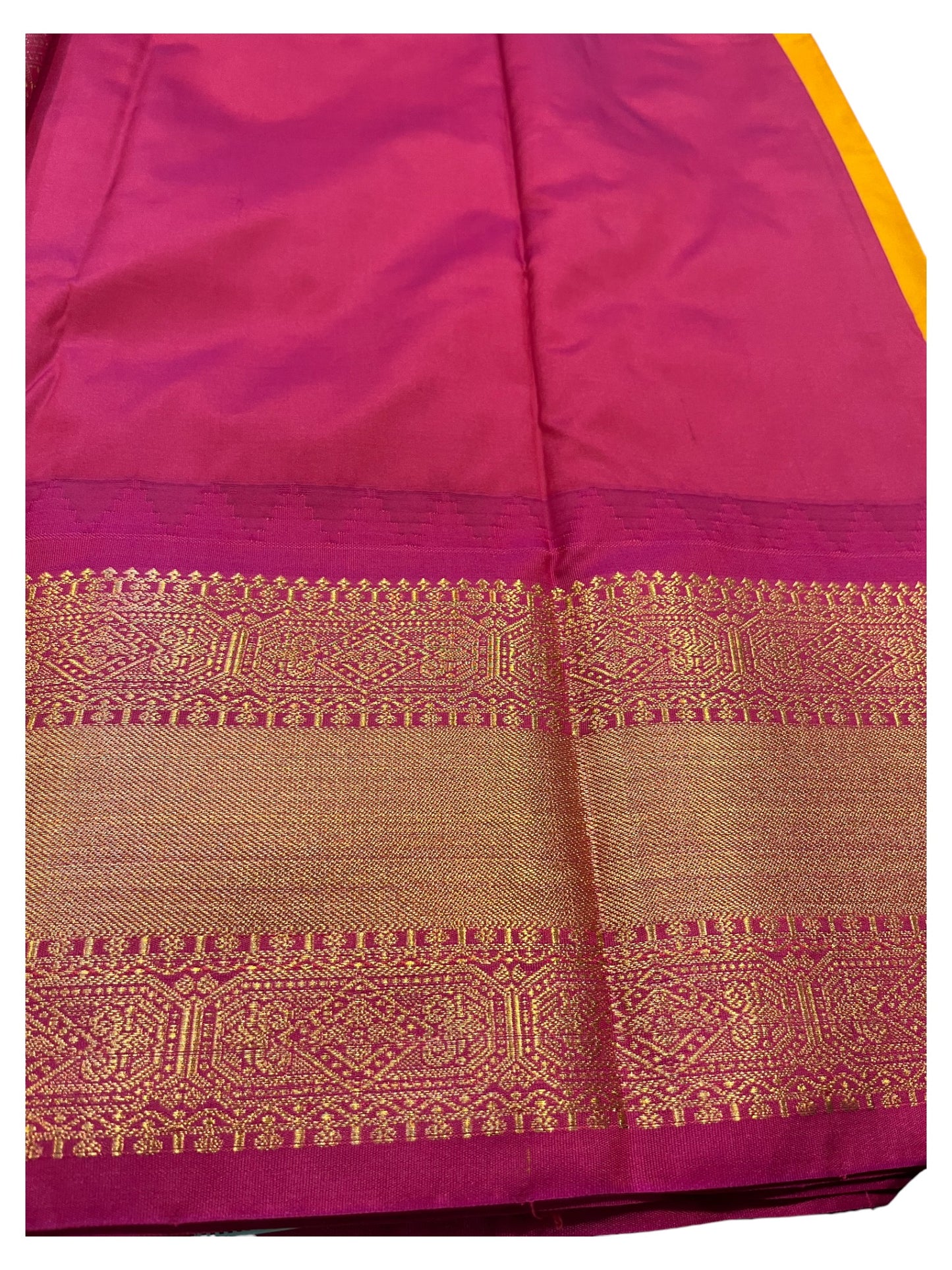 Southloom Banarasi Semi Silk Saree with Woven Work on Body (Orange)