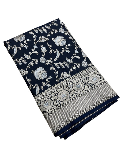 Southloom Pure Banarasi Silk Saree with Woven Work on Body and Borders