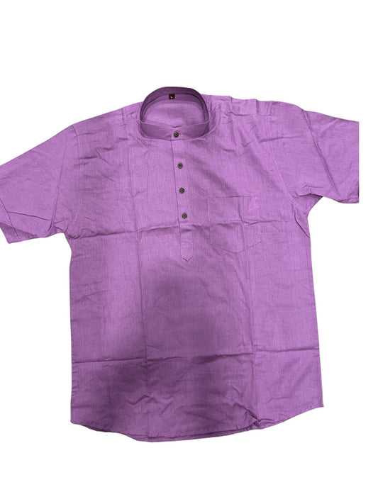 Southloom Lavendar Short Cotton Kurta Shirt for Men