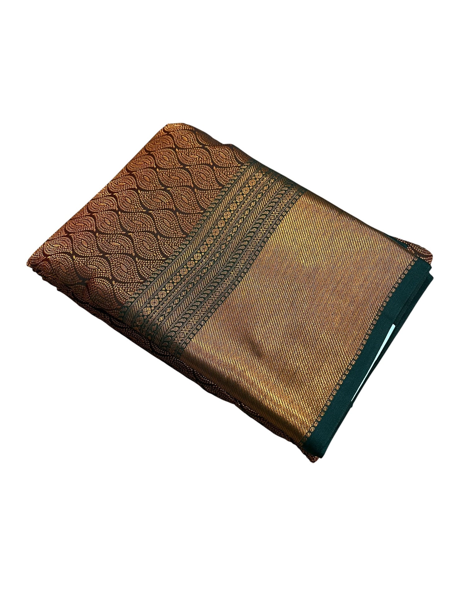 Southloom Premium Semi Silk Zari Work Brocade Saree in Bridal Green with Matching Pallu