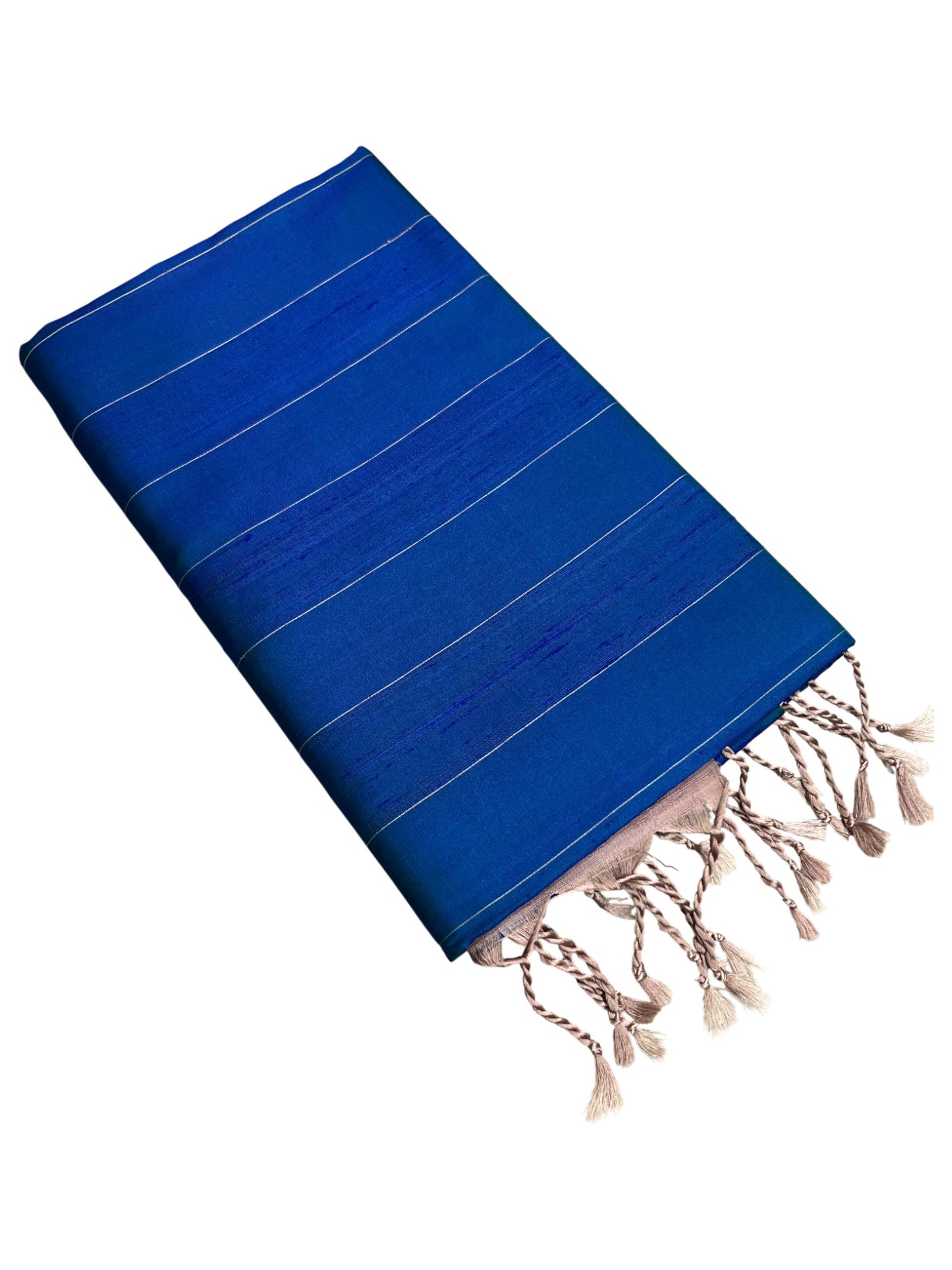 Southloom Pure Handloom Bridal Kanchipuram Silk Saree with Korvai Work (Blue & Grey)