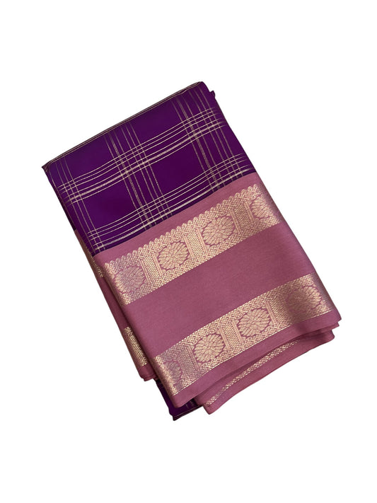 Southloom Banarasi Semi Silk Saree with Woven Work on Body (Blue)